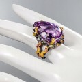 Artistic amethyst ring 26x13 35ct IF size 18.5