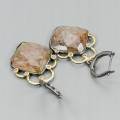 Artistic natural garnet sapphires earrings 1