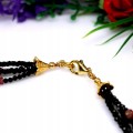Silver necklace 925 black spinels tourmaline