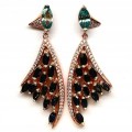 Natural blue sapphires zircon earrings925 1