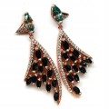 Natural blue sapphires zircon earrings925 1