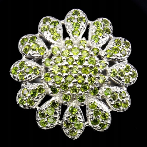 Ring 925 natural diopsides size 16.5 beautiful