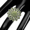 Ring 925 natural diopsides size 16.5 beautiful