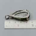 Artystyczny wisiorek 925 labradoryt 25ct diopsydy
