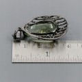 Artystyczny wisiorek diopsydy naturalny 21ct prasiolit