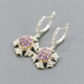Artistic natural amethyst earrings beautiful 4