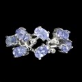 925 silver ring, natural tanzanites size 12 2
