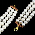 Bracelet natural emeralds pearl rubies 925