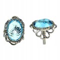 Swiss Blue Topaz sapphire ring, 23.59 ct, size 19