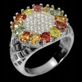 Ring Songea sapphires silver 925 natural size 14
