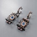 Artistic 4 Tanzanite Topaz Tourmaline Earrings