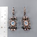 Artistic 4 Tanzanite Topaz Tourmaline Earrings