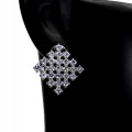 Silver 925 natural tanzanite earrings 4 delicate