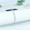 Pierścionek białe złoto 10K diamenty 0.1ct r 14.5