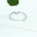Ring white gold 10K diamonds 0.08ct, size 15