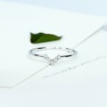 Ring white gold 10K diamonds 0.08ct, size 15