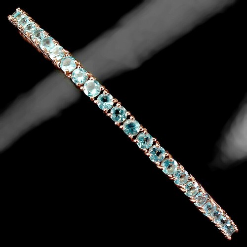 Bransoletka srebrna naturalne apatyty 925 4