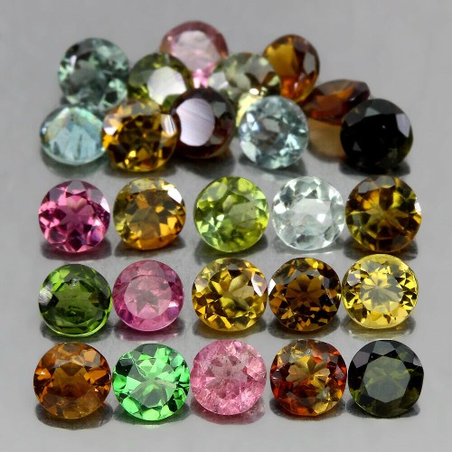 Turmaliny kamienie naturalne IF - VVS 5.29ct