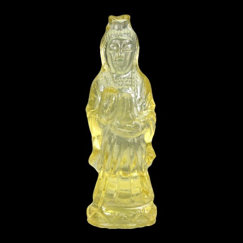Guanyin rzeźbiony kwarc cytrynowy natural 19.69ct