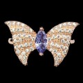 Pierścionek motyl tanzanit natural 11.5 delikatny