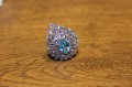 Pierścionek 925 r 16 Swiss Blue topaz tanzanity