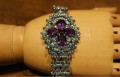 Silver bracelet with natural amethysts and zircons 2