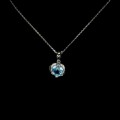 Srebrny naszyjnik Sky Blue topaz 925 naturalny 21