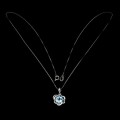 Srebrny naszyjnik Sky Blue topaz 925 naturalny 20