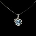 Srebrny naszyjnik Sky Blue topaz 925 naturalny 20