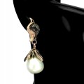 4 Artystyczne kolczyki 925 natural perły barokowe