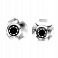 Kolczyki naturalne czarne diamenty 0.27ct srebro