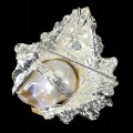 Broszka wisiorek naturalna perła barokowa muszla