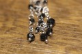 Kolczyki złote 18k czarne diamenty certyfikat