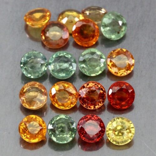 Szafiry Songea kamienie naturalne 5.31ct 18 sztuk