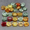 Szafiry Songea kamienie naturalne 4.3ct 28 sztuk
