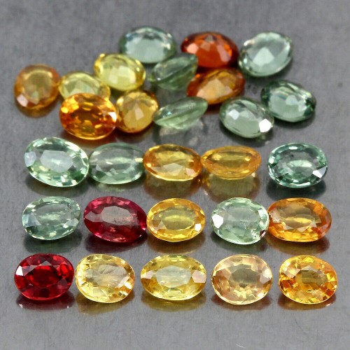 Szafiry Songea kamienie naturalne 4.3ct 28 sztuk