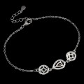 Bransoletka 925 naturalne tanzanity topaz różowy