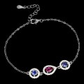 Bransoletka 925 naturalne tanzanity topaz różowy